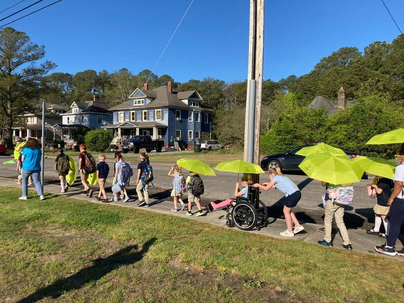 Woodson Elementary Hosts Walk-to-School Event Featured Photo