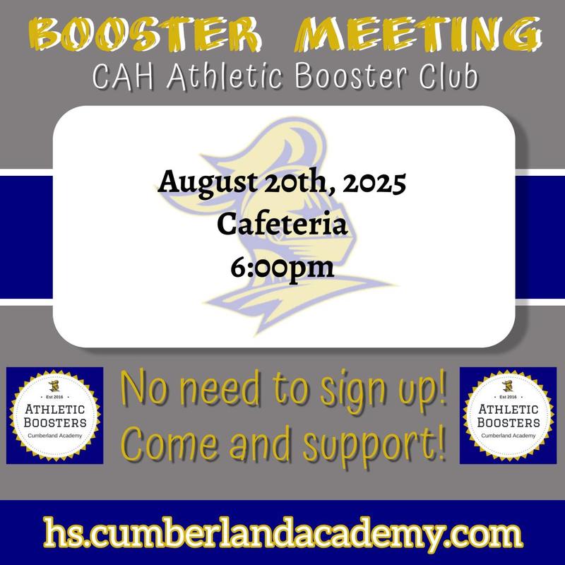 CAHS Athletics Booster Club Meeting
