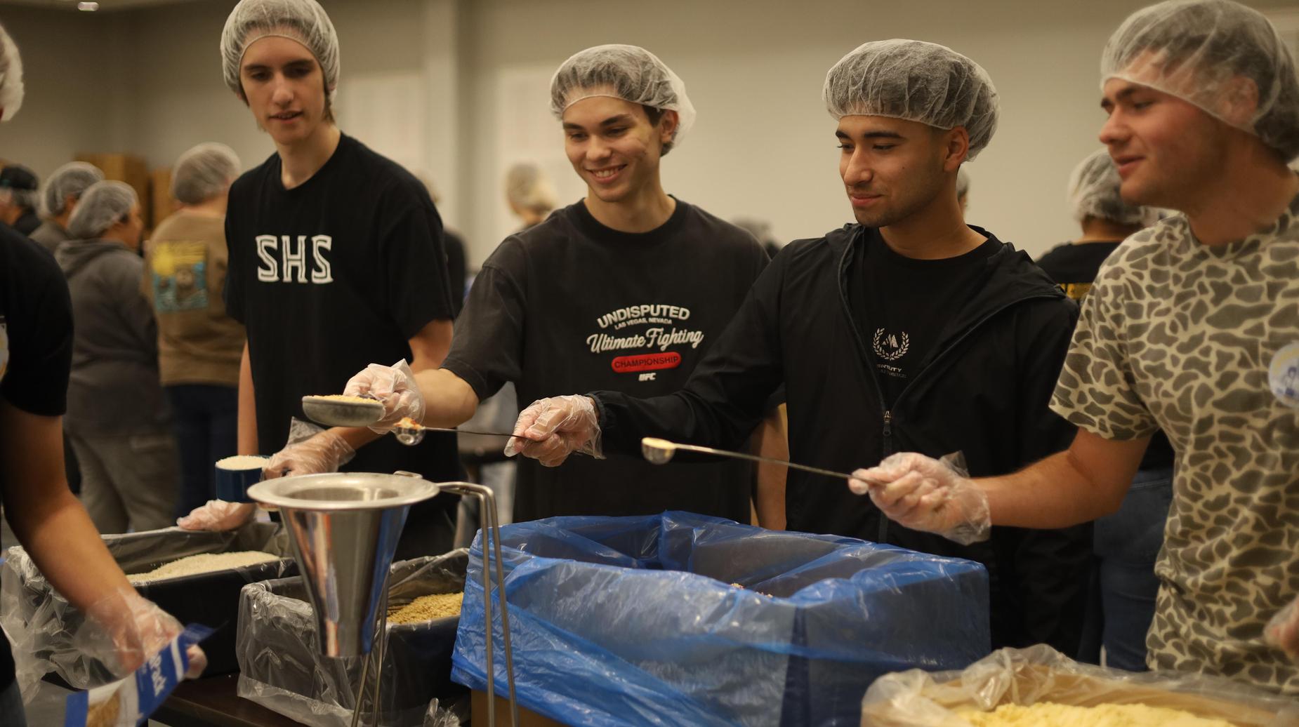 SHS seniors participating at Feed My Staving Children