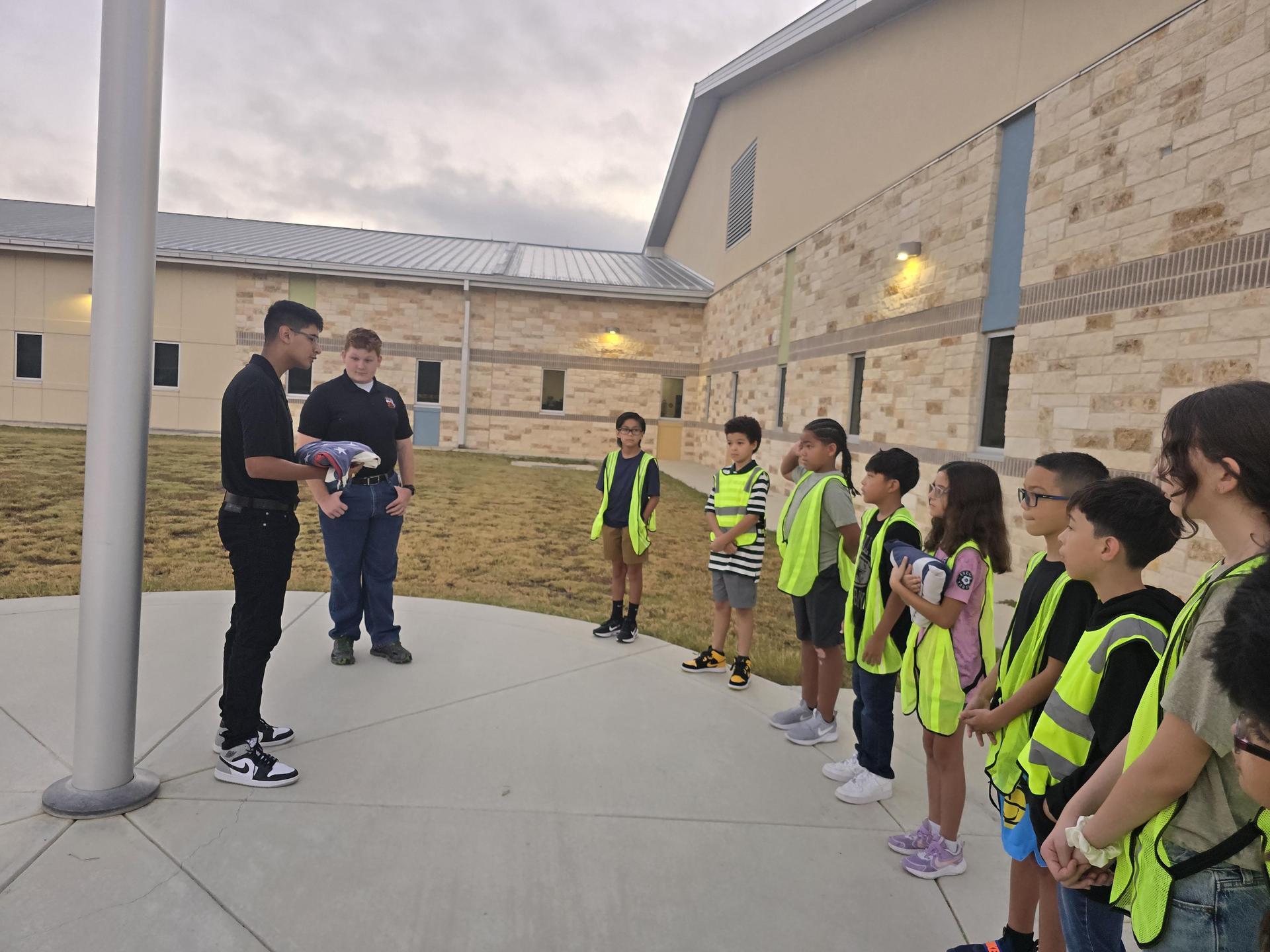MVHS NJROTC trained the Ladera Safety Patrol Team