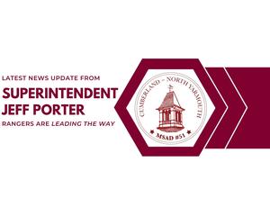 "Superintendent Update" graphic with the MSAD #51 logo.