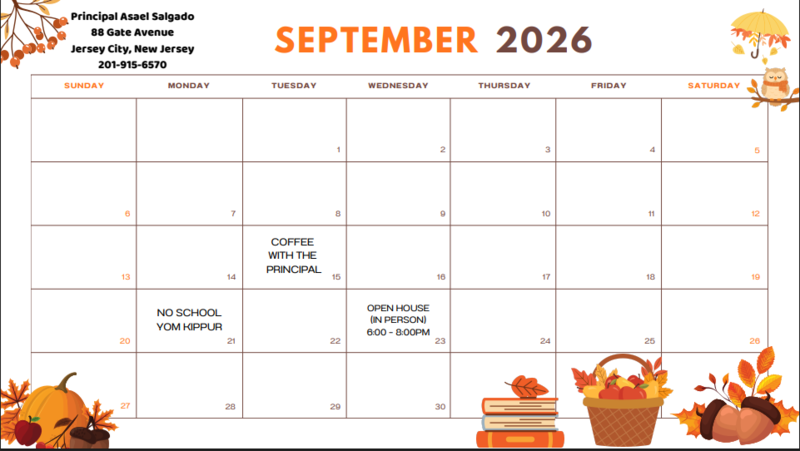 September Calendar 2026