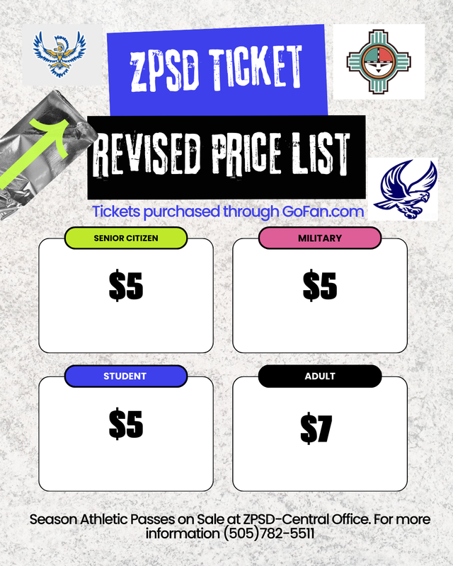 ZPSD Ticket Price List