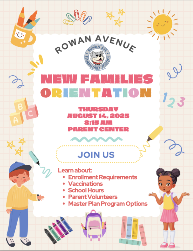 New Family Orientation flyer English