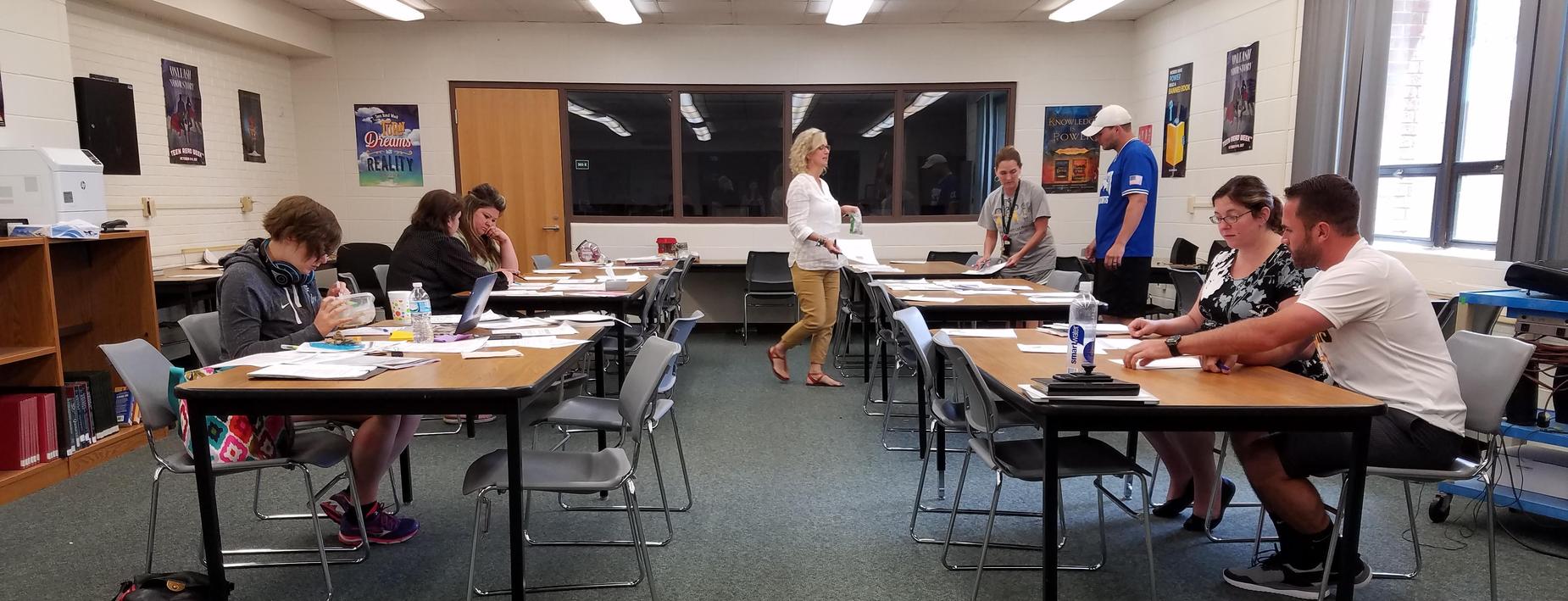 Teachers working over the summer