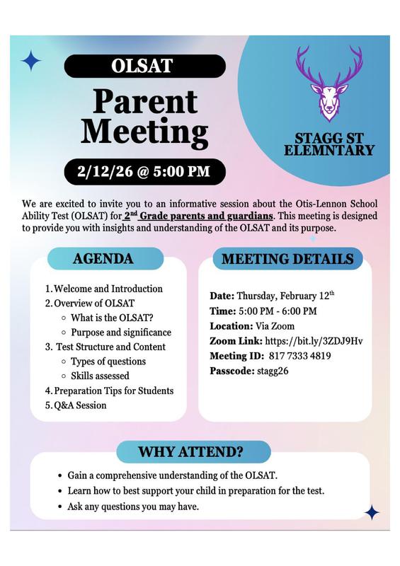 join us for OLSAT Parent Meeting on 2/12