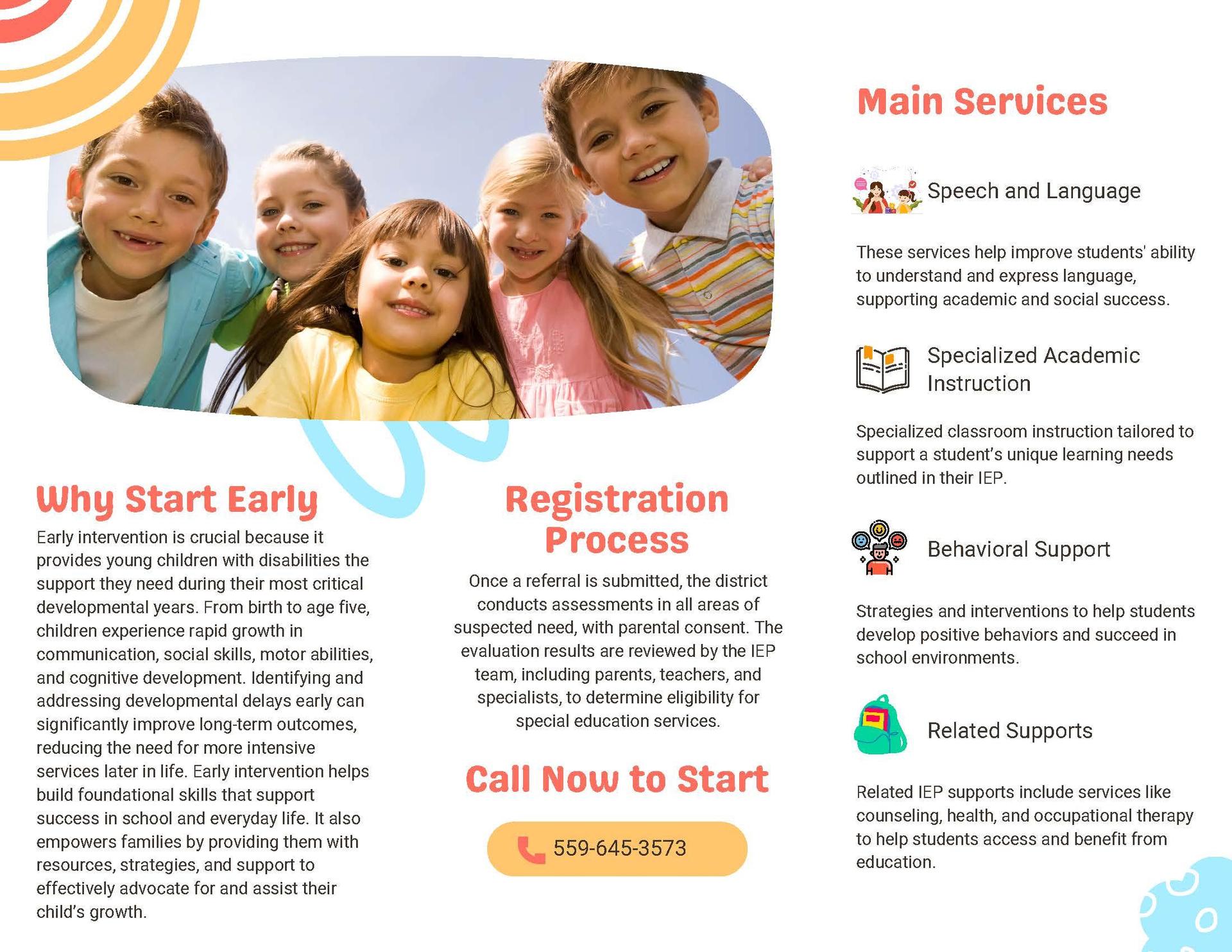 Page 2 of Preschool Information Pamphlet
