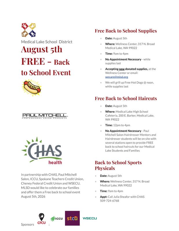Free Back to School Event August 5 at the Wellness Center