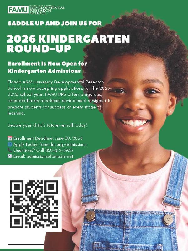 FAMU DRS 2026-2027 Enrollment Period for Kindergarden is Now Open! Featured Photo