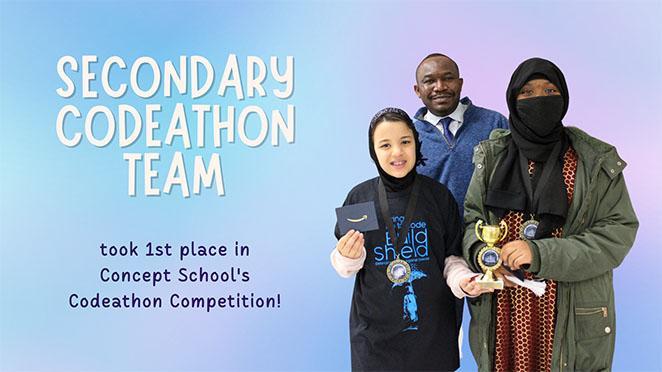 Secondary Codeathon Team took 1st place in Concept School's Codeathon Competition
