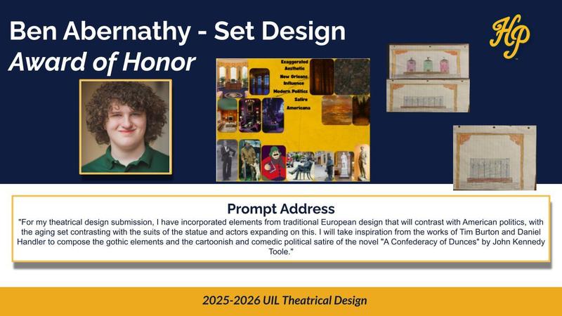 HPHS Students Earn Honors in UIL Theatrical Design Competition Featured Photo