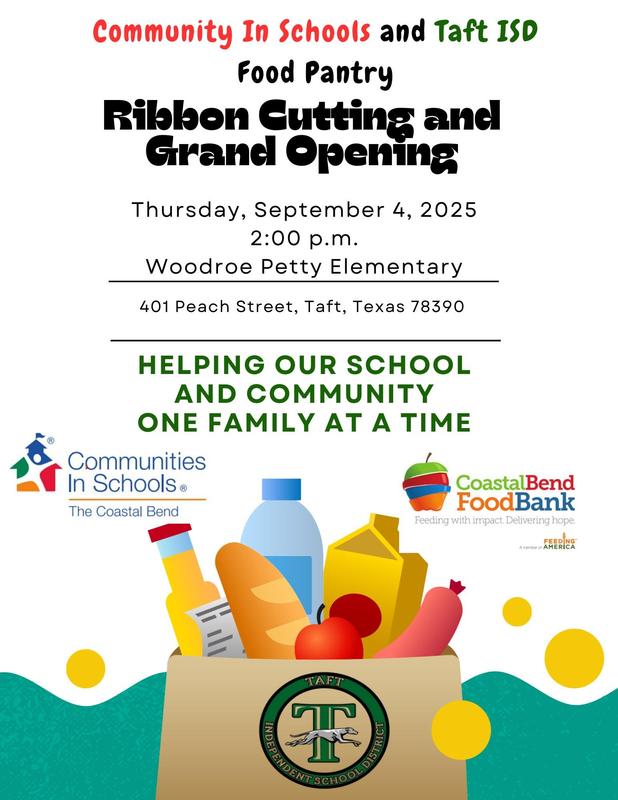 Ribbon Cutting and Grand Opening of Food Pantry--Thurs (9/4) at 2 PM at WPE