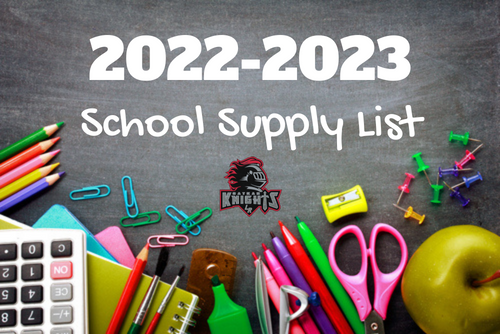 2022-2023 School Supply Lists