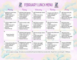 February Breakfast Menu