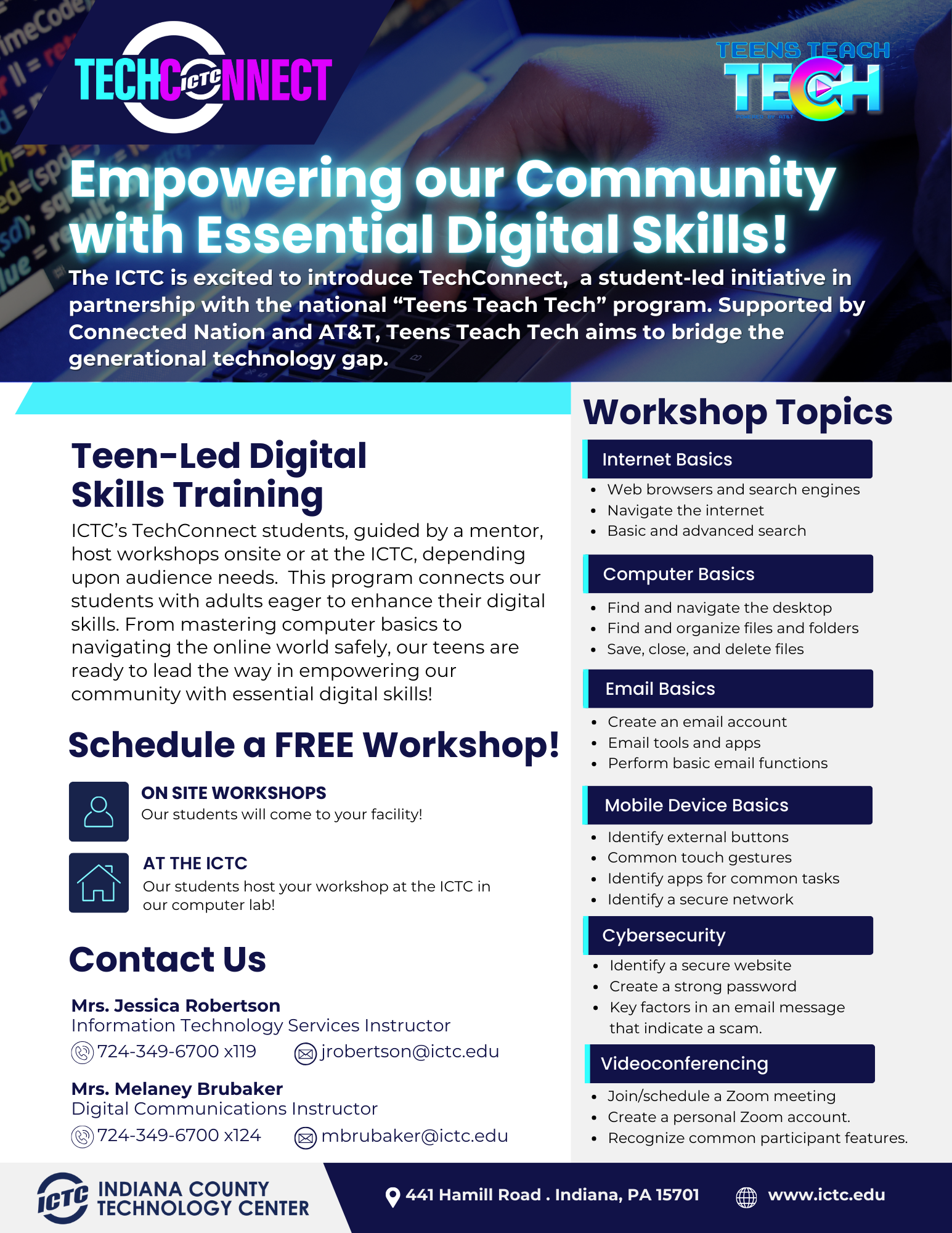 Techconnect student organizations indiana county technology center