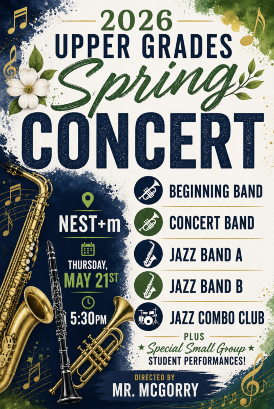 Join us for an evening of beautiful music performed by our Upper Grades students!