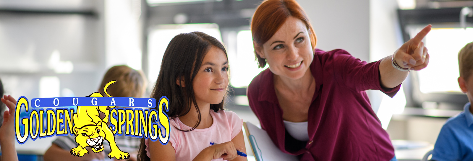 Golden Springs Elementary shuffle banners for homepage