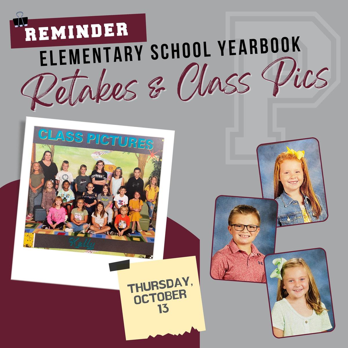 ELEM. RETAKES/CLASS PICTURE DAY Perry Public Schools