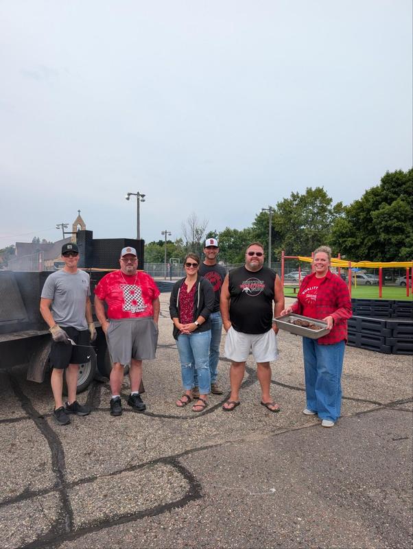 School board grills burgers