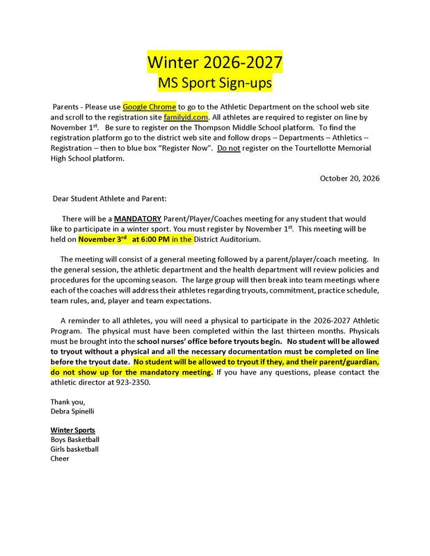 2026 - 2027 TMS Sports Mandatory Meeting