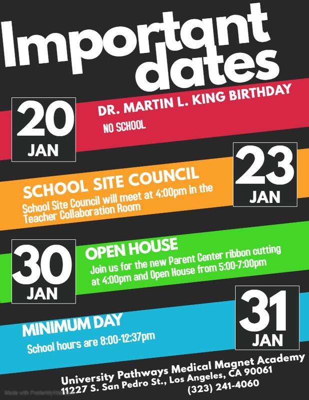 January 2020 Important Dates Featured Photo