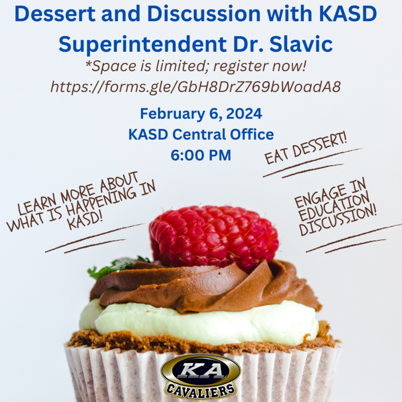 Dessert and Discussion with the Superintendent Kiski Area South