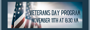 Flag for Veteran's Day Program