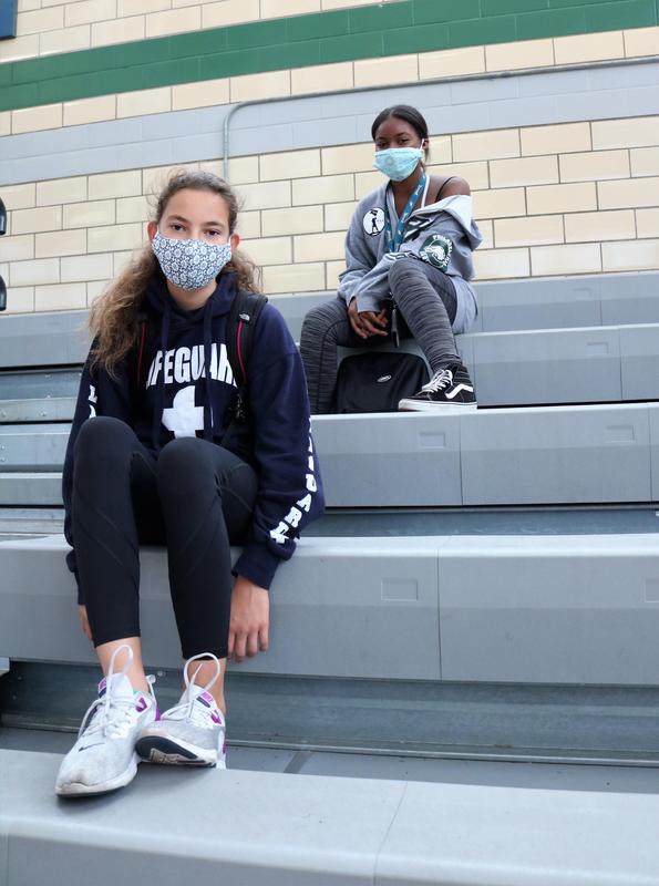 Photo of Edison students donning sneakers to