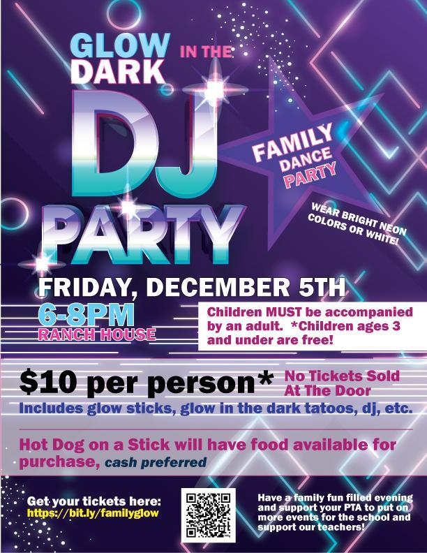 Glow in the Dark DJ Party Flyer