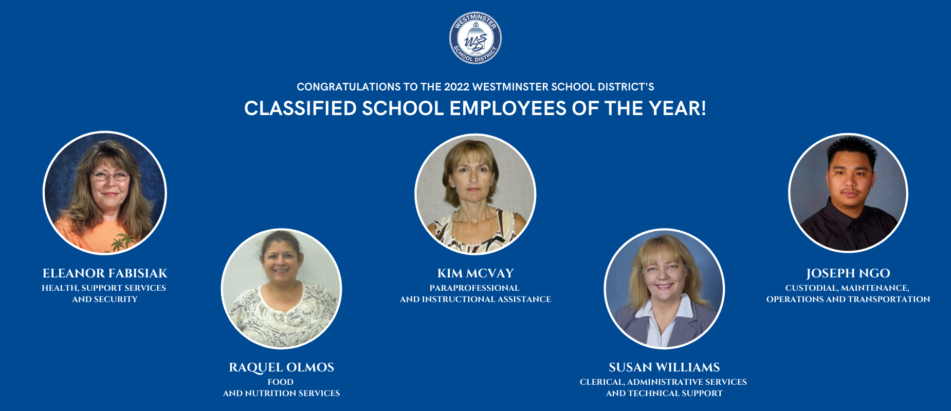 2022 Classified Employees of the Year