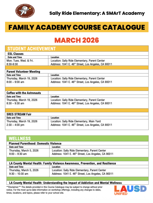 March Course Catalogue