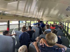 Learning the importance of bus safety.