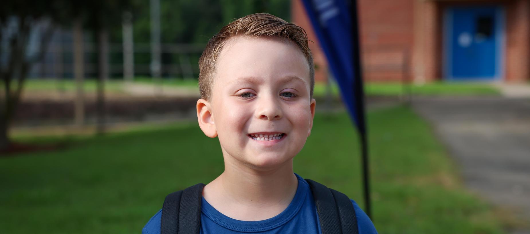 Kindergarten first grade student