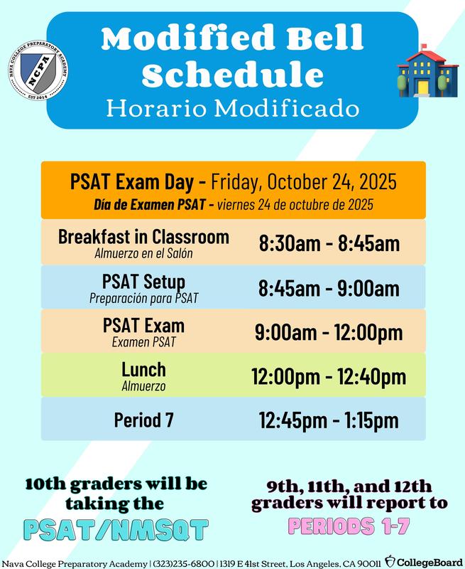 psat schedule