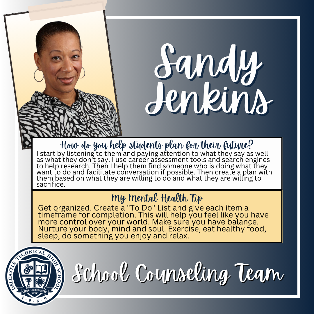 Delcastle School Counselor Sandy Jenkins