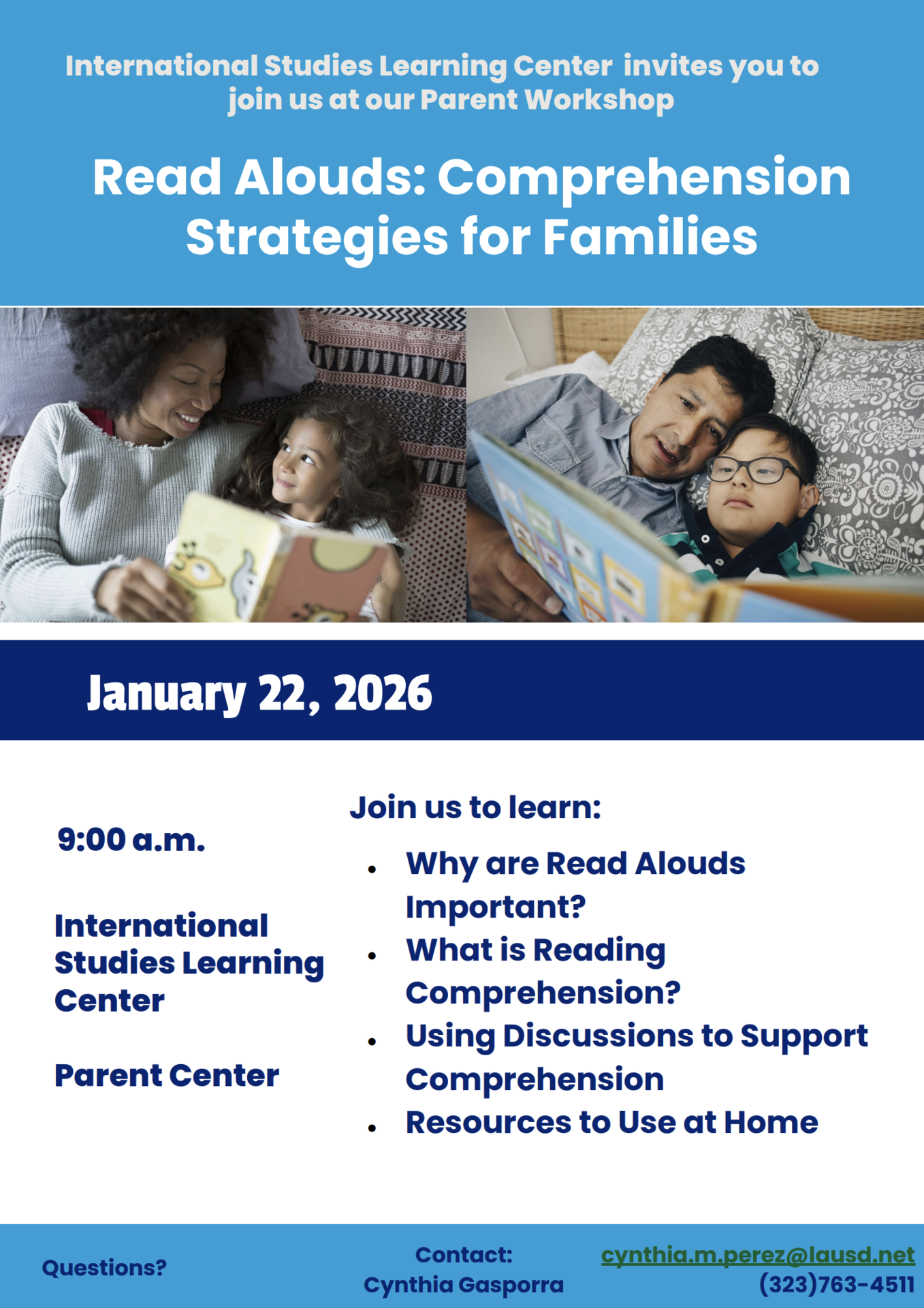 Read Alouds: Comprehension Strategies for families