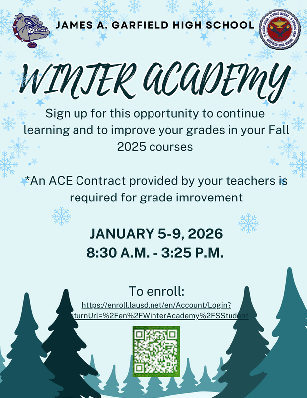English Winter academy flyer