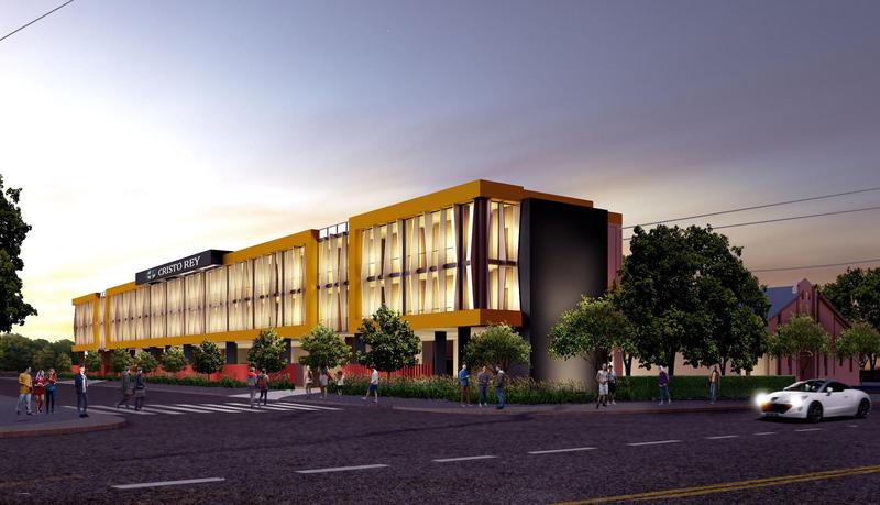 Rendering of the future Cristo Rey Miami High School building.