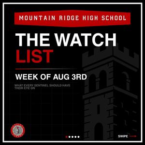 The Watch List - Week of August 3rd