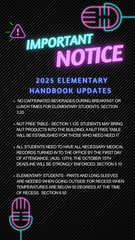 Info about handbook changes