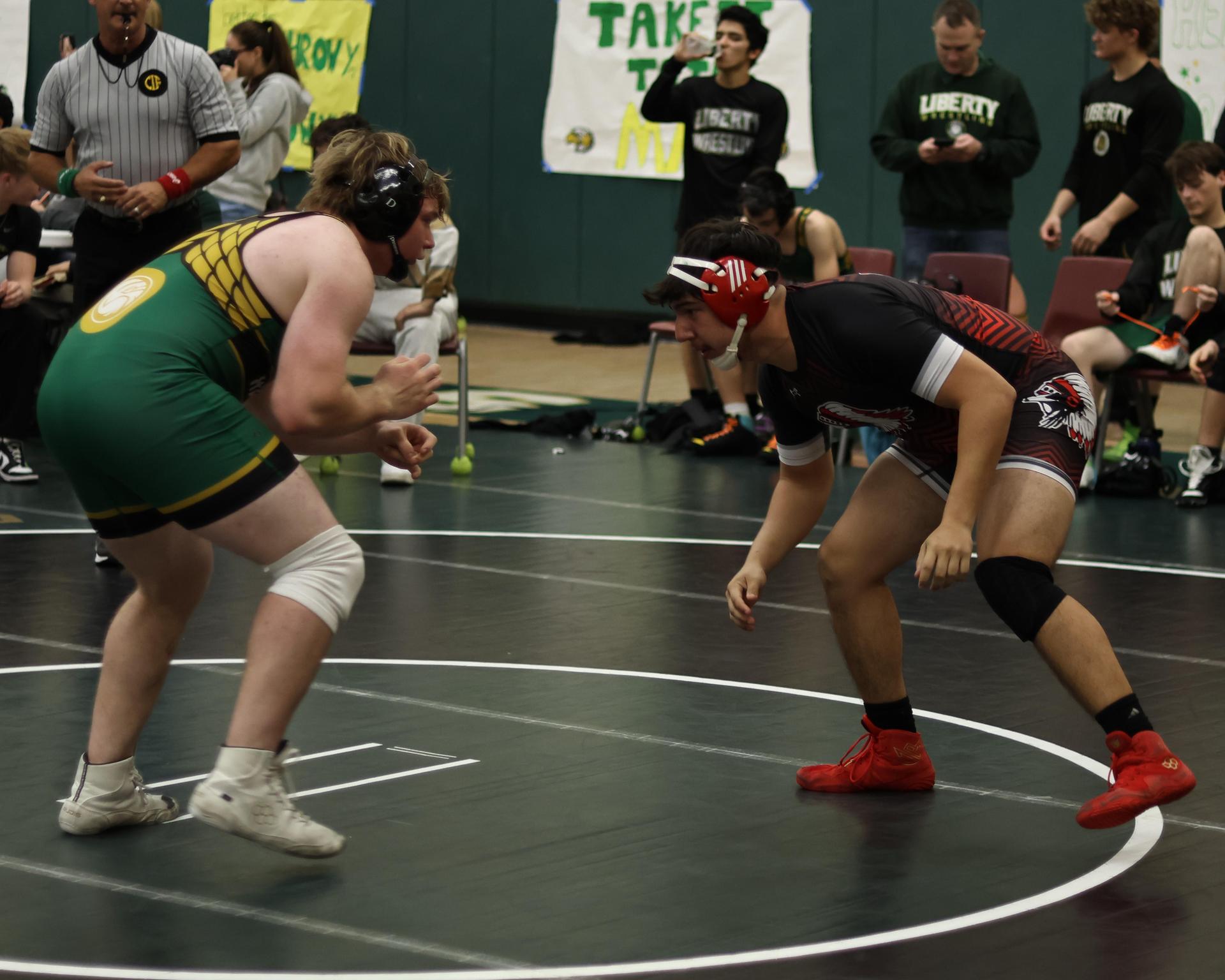 boys wrestling at liberty duals