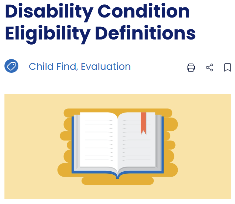Disability Definitions by TEA