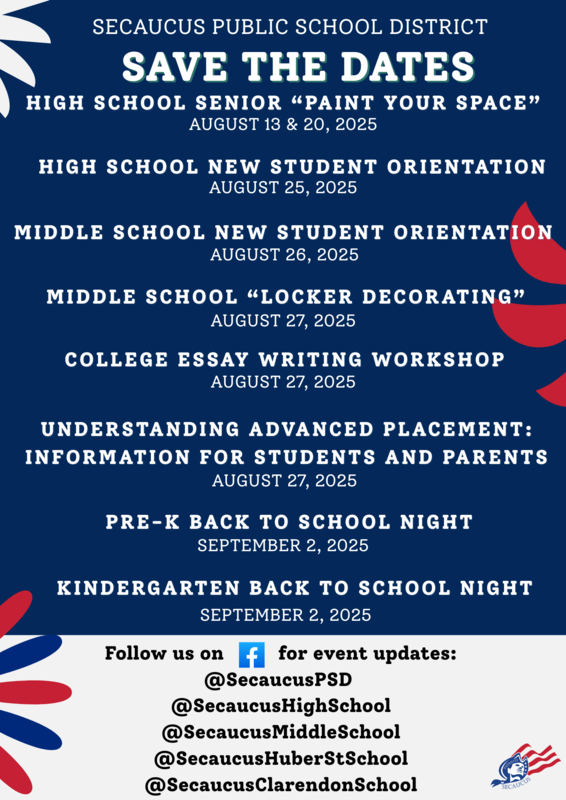 UPCOMING: SAVE THE DATES