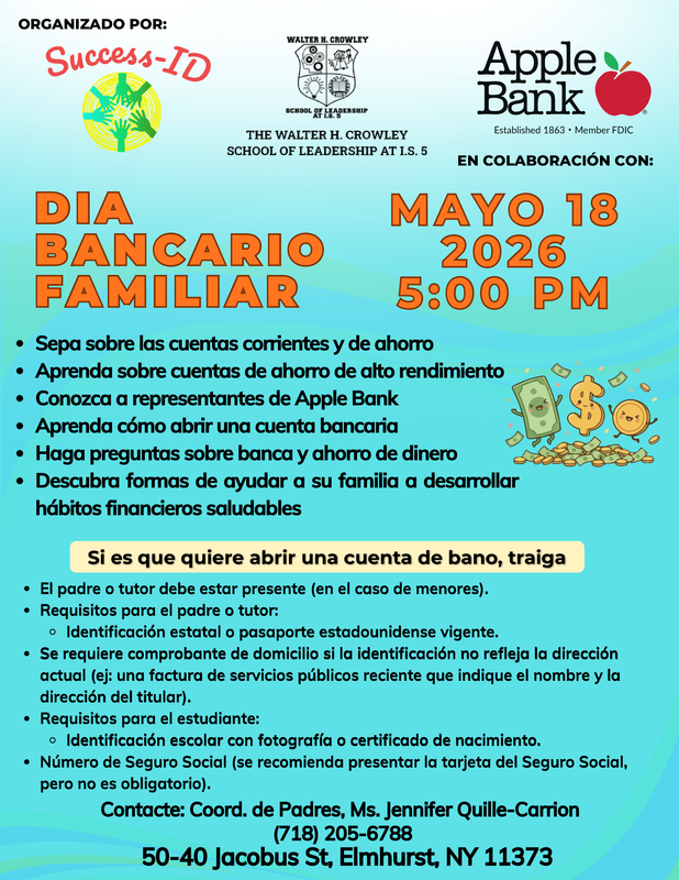 Success ID banking flyer (spanish)