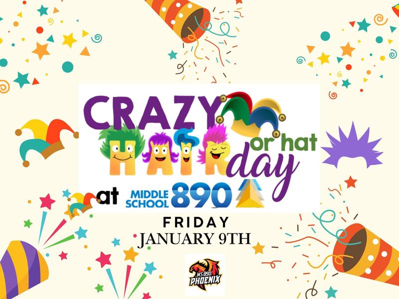 Image of Flyer about the Crazy Hat or Hair Day