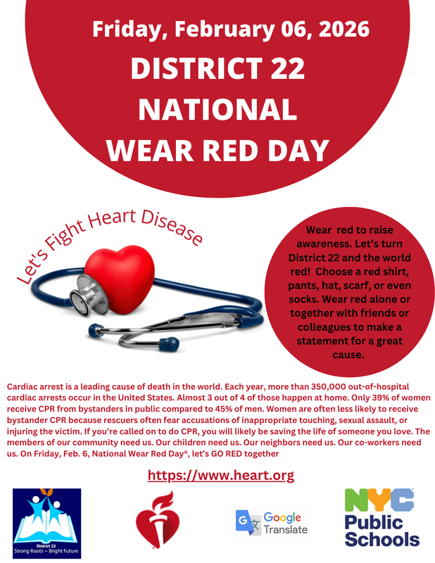 Flyer information about national wear red day