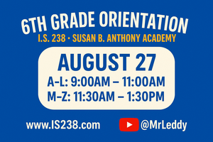 6th Grade Orientation Times