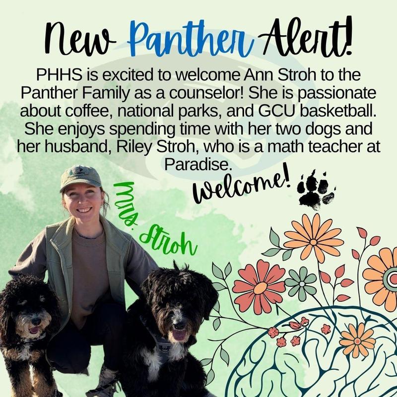 graphic with counselor's photo and info about her