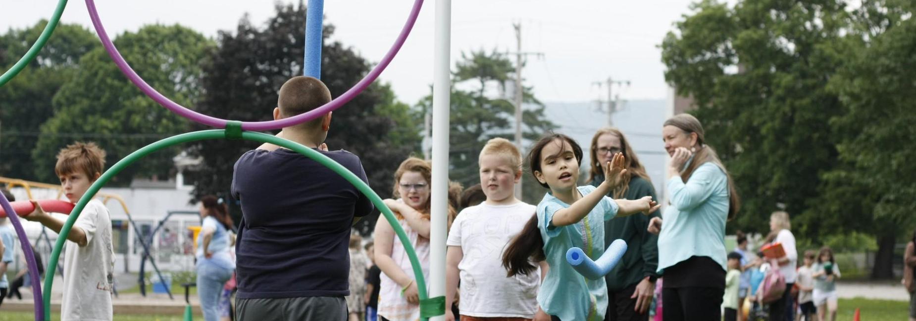 students at field day