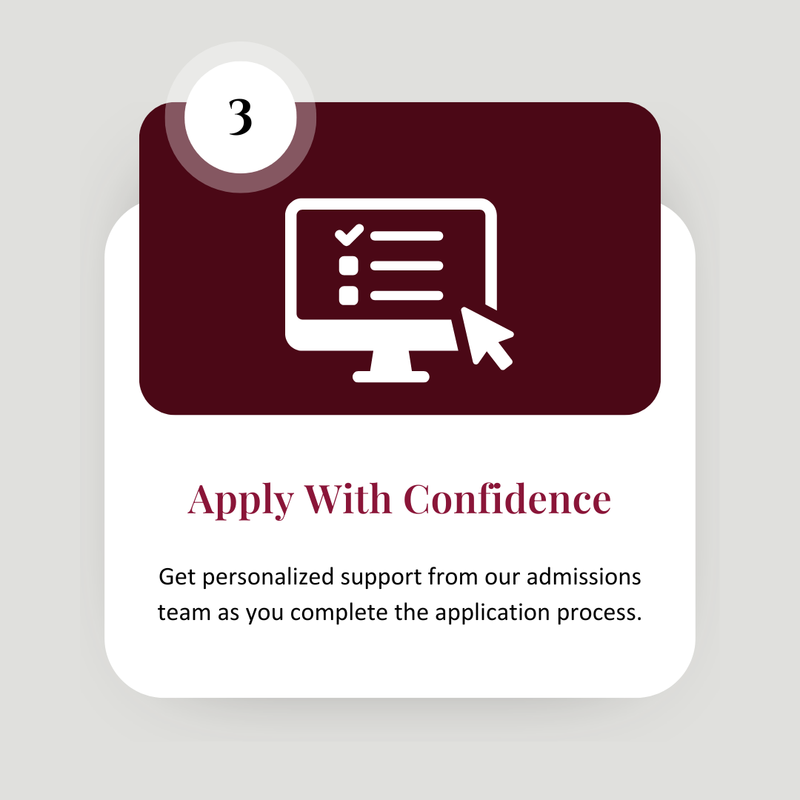 Application form on a computer screen with a cursor representing the apply process.